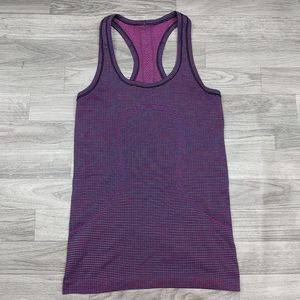 Lululemon Ribbed Purple Athletic Tank Size 4 Medium